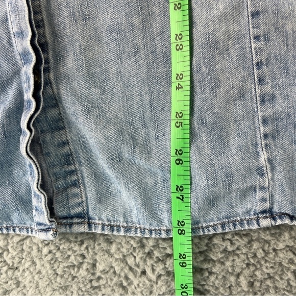 Venezia Jeans Button Down Short Sleeve Light Wash Denim Blouse Size 26/28 - Picture 7 of 7